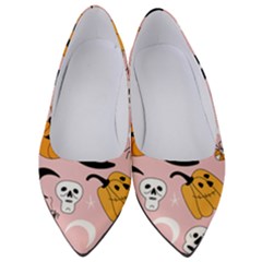 Pumpkin Cat Pattern Skull Women s Low Heels by Wegoenart