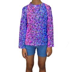 Abstract Triangle Tile Mosaic Pattern Kids  Long Sleeve Swimwear by danenraven