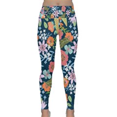 Flower Floral Background Painting Lightweight Velour Classic Yoga Leggings by danenraven