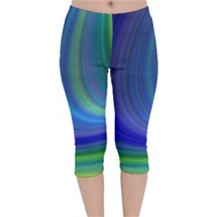 Space Design Abstract Sky Storm Velvet Capri Leggings  by danenraven