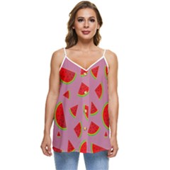 Fruit 1 Casual Spaghetti Strap Chiffon Top by nateshop