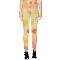 Fruits-gradient,orange Pocket Leggings  by nateshop