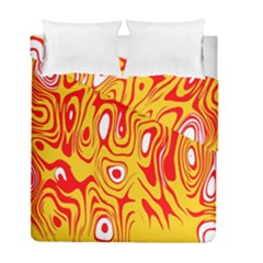 Red-yellow Duvet Cover Double Side (full/ Double Size) by nateshop