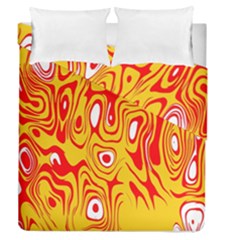 Red-yellow Duvet Cover Double Side (queen Size) by nateshop