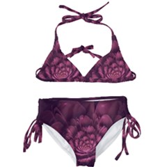 Fractal Blossom Flower Bloom Kids  Classic Bikini Set by Wegoenart