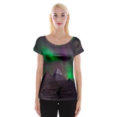 Fantasy Pyramid Mystic Space Cap Sleeve Top by Wegoenart