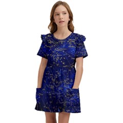 Card The Main Star Kids  Frilly Sleeves Pocket Dress by Wegoenart