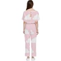 Clouds Pink Pattern   Batwing Lightweight Chiffon Jumpsuit View2