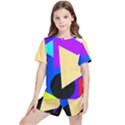 Shape Colorful Creativity Abstract Pattern Kids  Tee and Sports Shorts Set View1