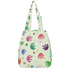 Doodle Squiggles Colorful Pattern Center Zip Backpack by Ravend