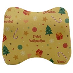 Christmas Treecandy Cane Snowflake Velour Head Support Cushion by Ravend