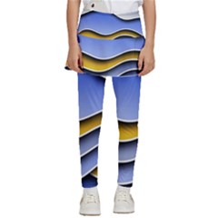 Background Abstract Wave Colorful Kids  Skirted Pants by Ravend