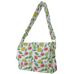 Fruit Fruits Food Illustration Background Pattern Full Print Messenger Bag (l) by Ravend