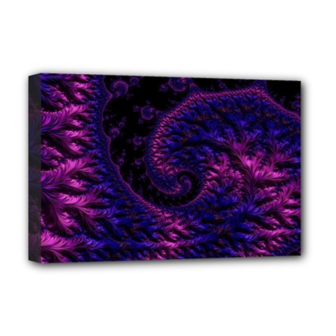 Fractal Mandelbrot Abstract Background Pattern Deluxe Canvas 18  X 12  (stretched) by danenraven