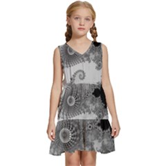 Apple Males Almond Bread Abstract Kids  Sleeveless Tiered Mini Dress by danenraven