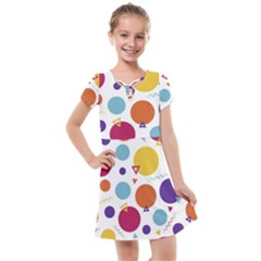 Background Polka Dot Kids  Cross Web Dress by Ravend