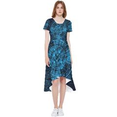 Network Circuit Board Trace High Low Boho Dress by Ravend