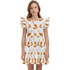 Friends Dinosaurs Kids  Winged Sleeve Dress by ConteMonfrey