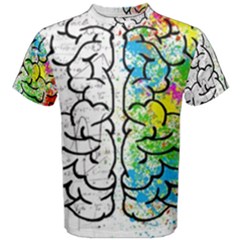 Brain Mind Psychology Idea Drawing Men s Cotton Tee by Wegoenart