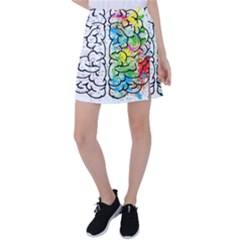 Brain Mind Psychology Idea Drawing Tennis Skirt by Wegoenart