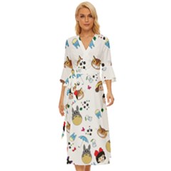 My Neighbor Totoro Cartoon Midsummer Wrap Dress by danenraven