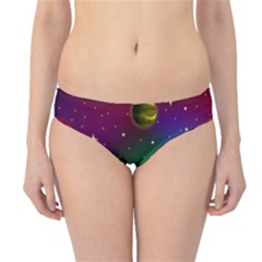 Illustration Clock Asteroid Comet Galaxy Hipster Bikini Bottoms by Wegoenart