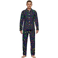 Number Digit Learning Education Men s Long Sleeve Velvet Pocket Pajamas Set by Wegoenart