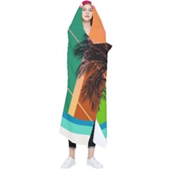 Beach Summer Wallpaper Wearable Blanket by Ravend