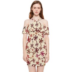 Neuron Nerve Cell Neurology Shoulder Frill Bodycon Summer Dress by Ravend