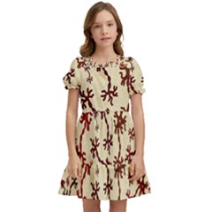 Neuron Nerve Cell Neurology Kids  Puff Sleeved Dress by Ravend