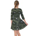 Green Bacteria Digital Wallpaper Eyes Look Biology Pattern Smock Dress View2