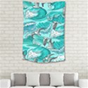 Sea Wave Seamless Pattern Small Tapestry View2