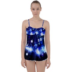 Tardis Background Space Babydoll Tankini Set by Jancukart