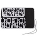 Wine Pattern Black White Pen Storage Case (S) View2