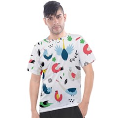 Vector-set-isolates-with-cute-birds-scandinavian-style Men s Sport Top by Jancukart