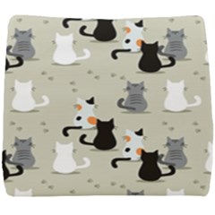 Cute-cat-seamless-pattern Seat Cushion by Jancukart