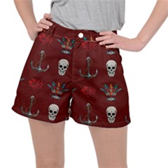 Tattoo-old-school-background-pattern Ripstop Shorts by Jancukart