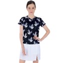 Crane-pattern Women s Sports Top View1