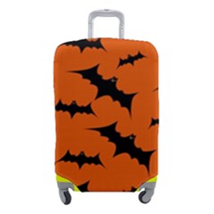 Halloween Card With Bats Flying Pattern Luggage Cover (small) by Wegoenart