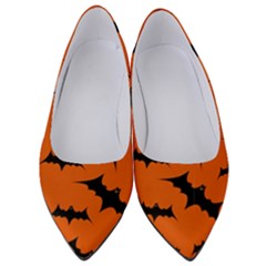 Halloween Card With Bats Flying Pattern Women s Low Heels by Wegoenart