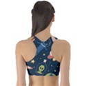 Seamless Pattern With Funny Alien Cat Galaxy Sports Bra View2