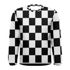 Chess Board Background Design Men s Long Sleeve Tee by Wegoenart