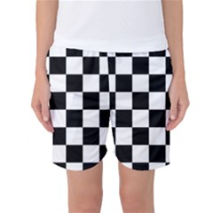 Chess Board Background Design Women s Basketball Shorts by Wegoenart