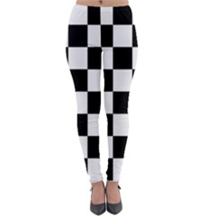 Chess Board Background Design Lightweight Velour Leggings by Wegoenart