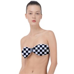 Chess Board Background Design Classic Bandeau Bikini Top  by Wegoenart