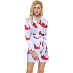 Small Peppers Long Sleeve Satin Robe by ConteMonfrey