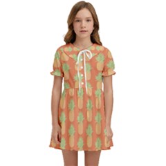 Pineapple Orange Pastel Kids  Sweet Collar Dress by ConteMonfrey