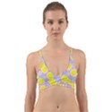 Purple lemons  Wrap Around Bikini Top View1