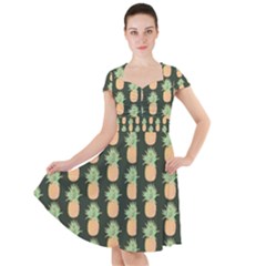 Pineapple Green Cap Sleeve Midi Dress by ConteMonfrey