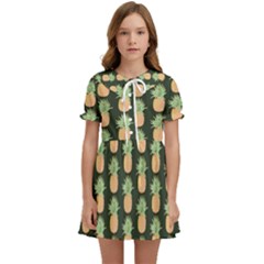 Pineapple Green Kids  Sweet Collar Dress by ConteMonfrey